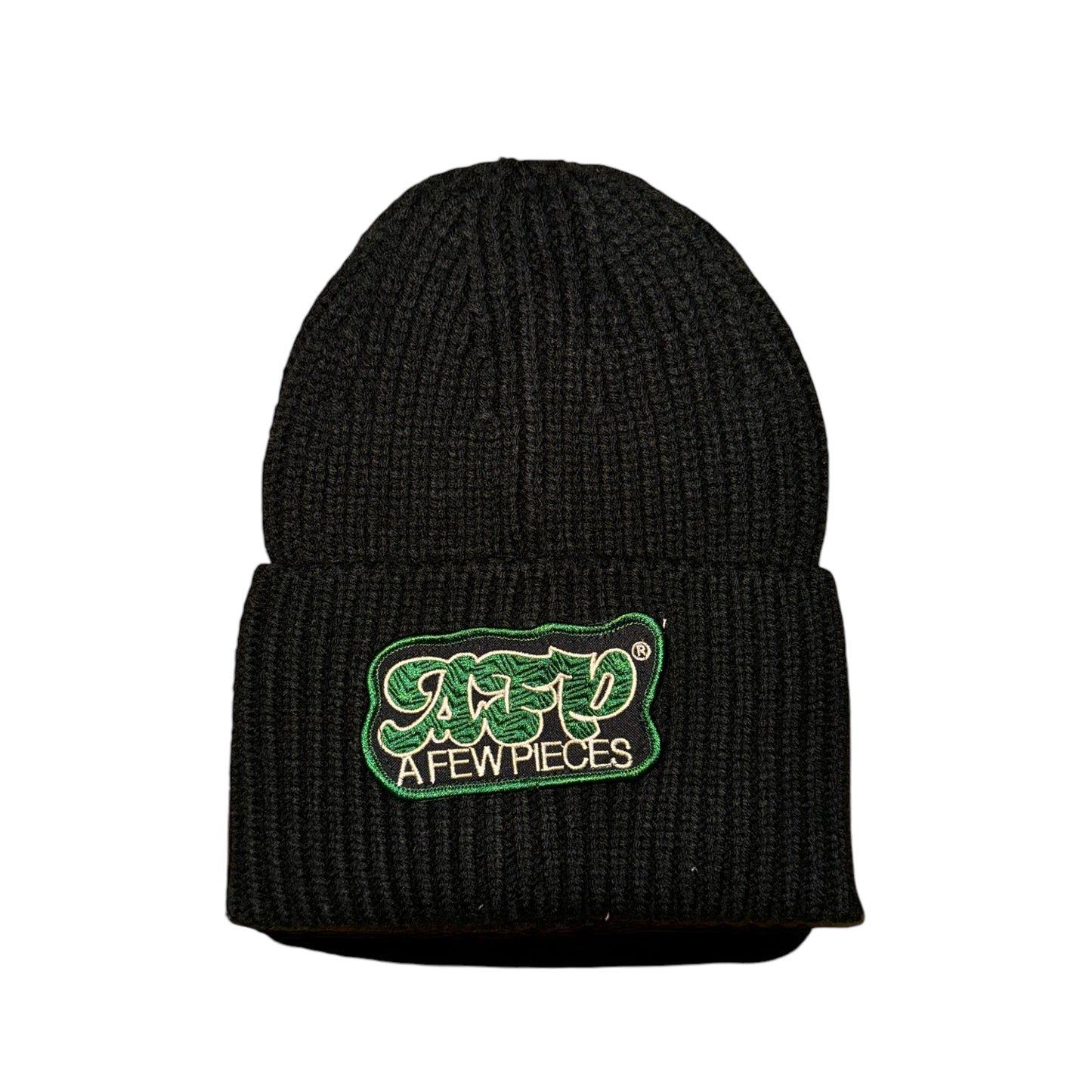 Beanies black / green patch